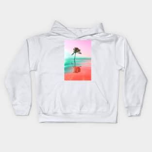 Tropical palm color Kids Hoodie